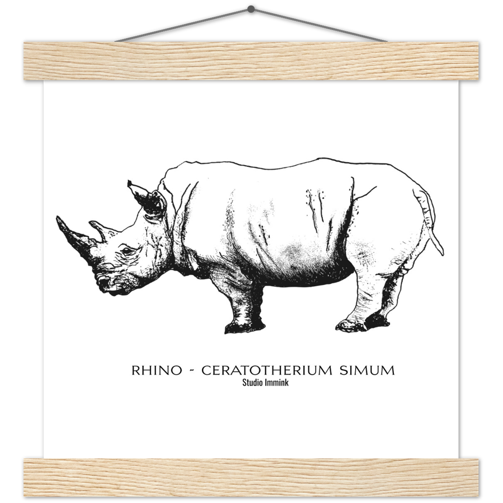 RHINO – Print Immink hanger with poster - Studio