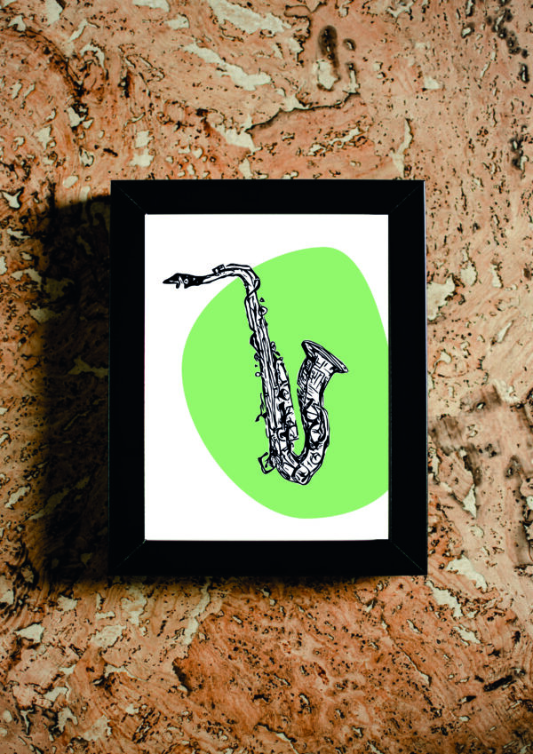 SAXOPHONE - Print Mint Green - Image 4