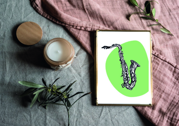 SAXOPHONE - Print Mint Green - Image 2