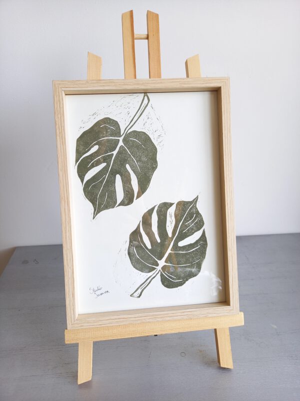 botanical print poster wall decoration linocut print