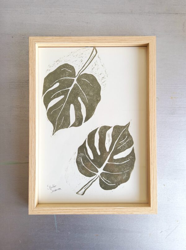 botanical print poster wall decoration linocut print